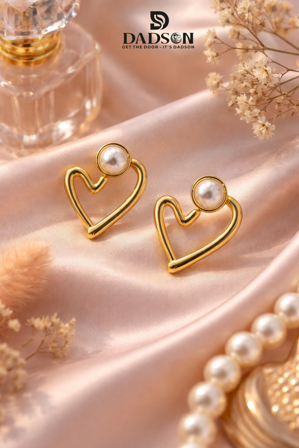 Earring Pearl Heart