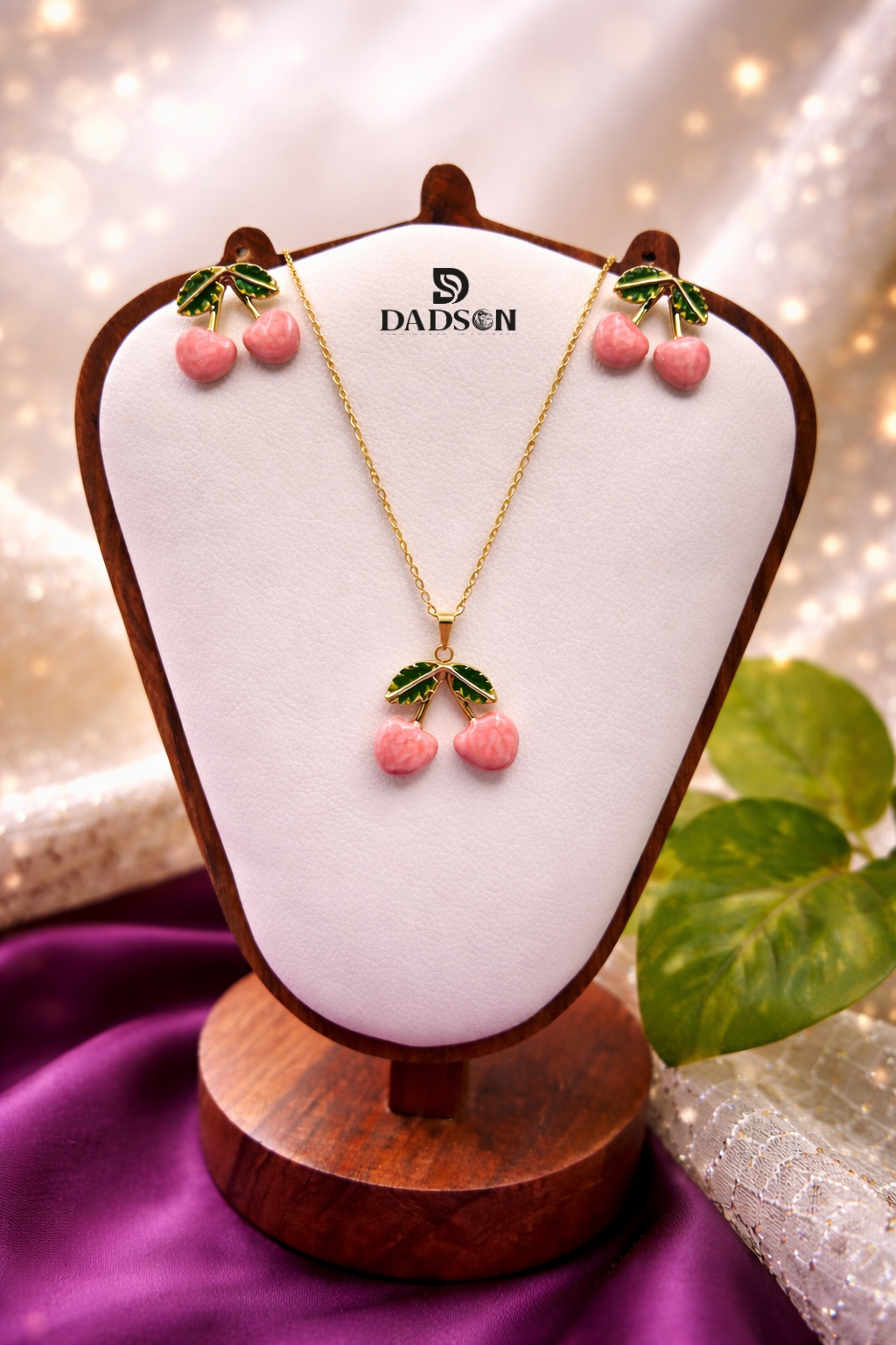 Cherry Anti Tarnish Jewellery Set for Women
