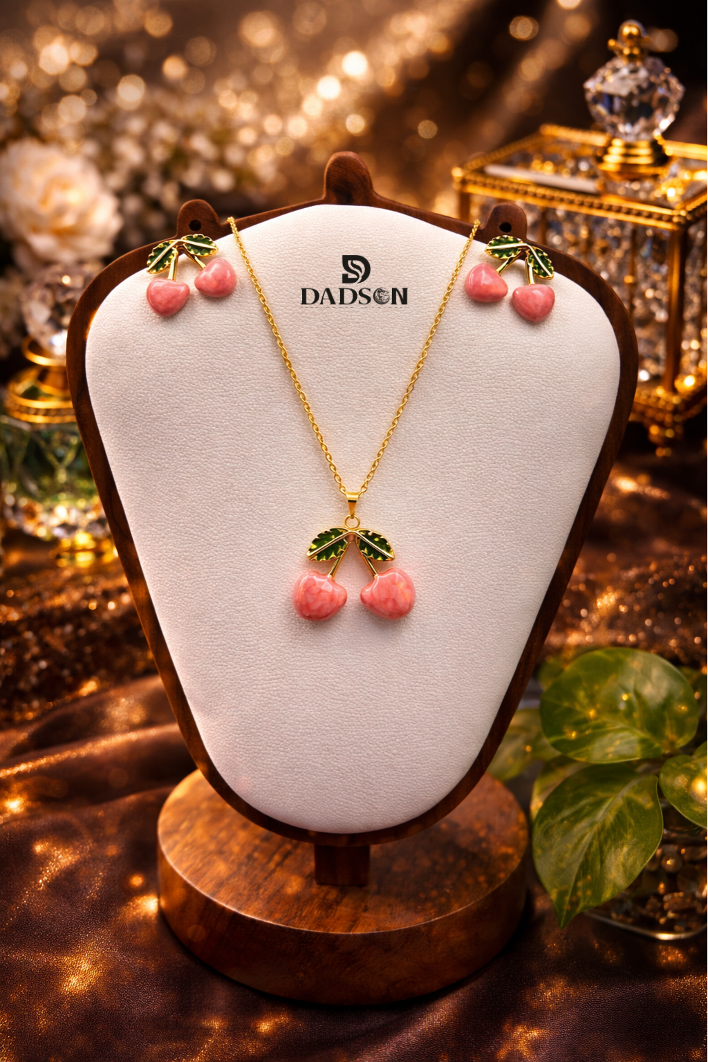 Cherry Anti Tarnish Jewellery Set for Women