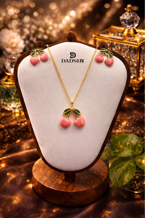 Cherry Anti Tarnish Jewellery Set for Women