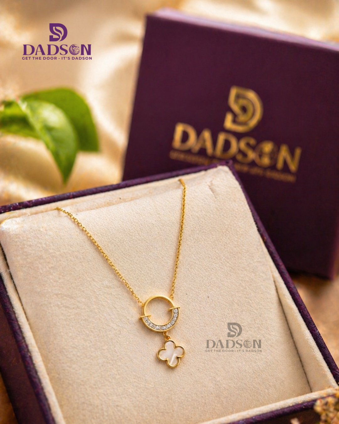 Golden Clover Charm Necklace