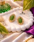 Luxury Green Stone Earrings