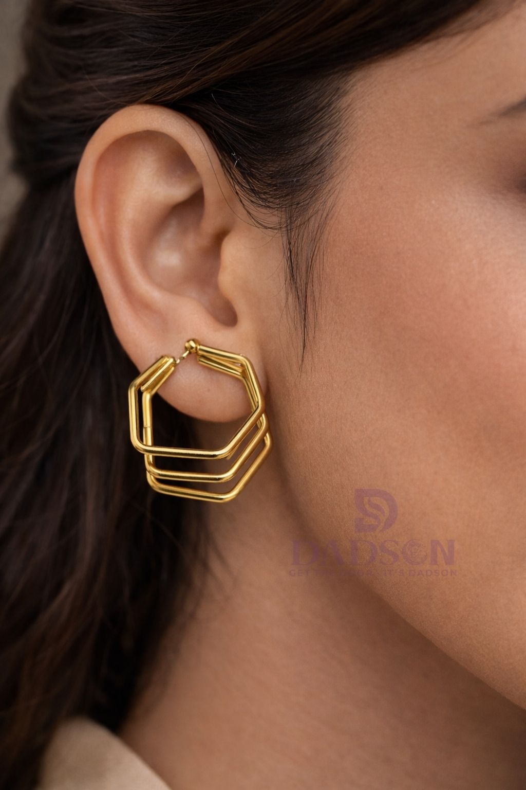 Gold Hoop Anti Tarnish Earrings