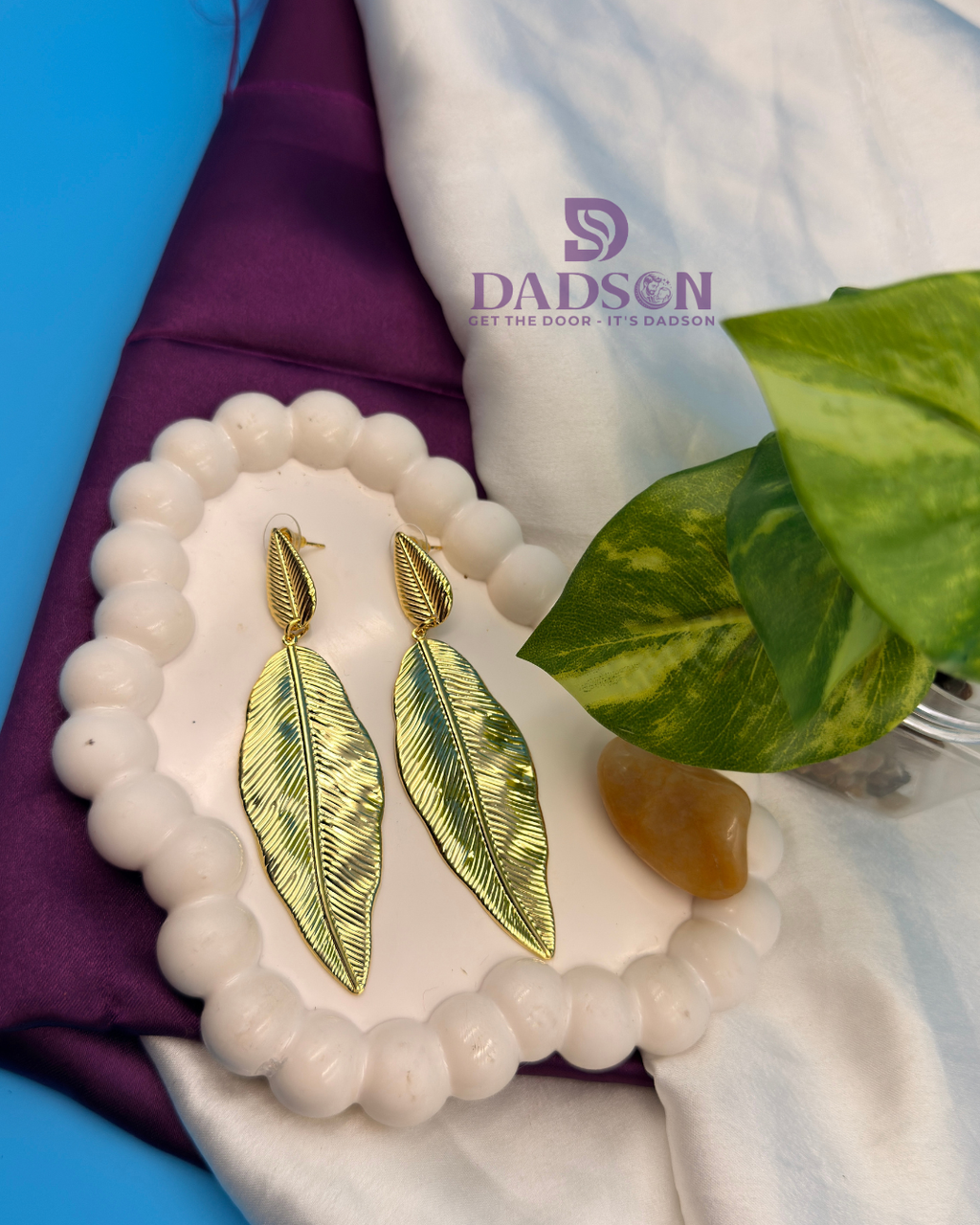 Earrings Anti tarnish Leaves style
