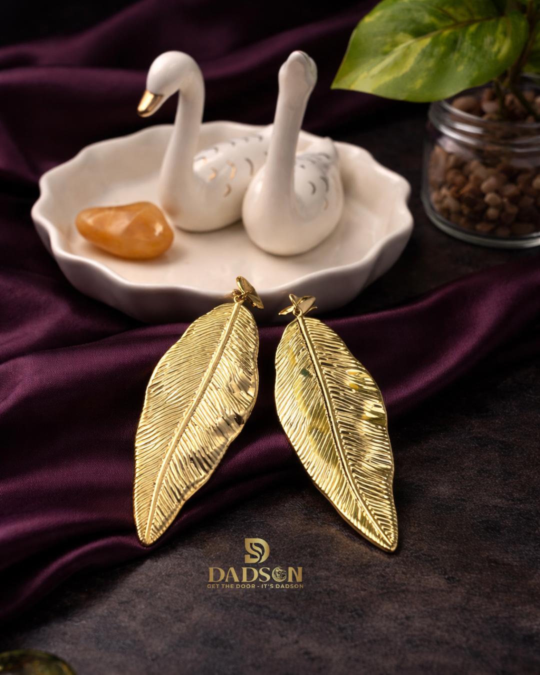 Earrings Anti tarnish Leaves style