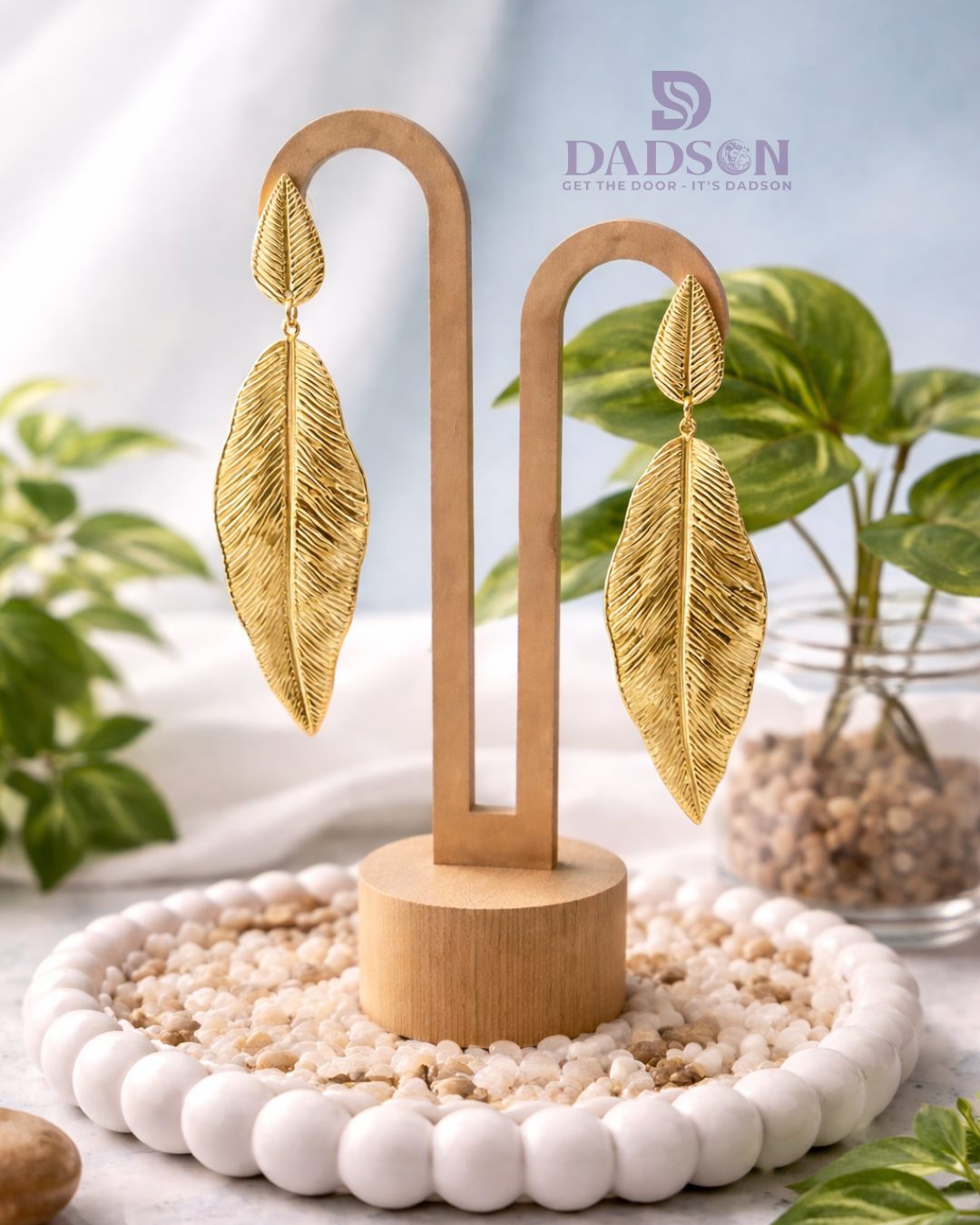 Earrings Anti tarnish Leaves style