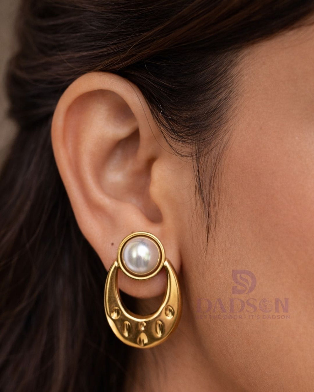 Anti Tarnish Pearl Drop Earrings for Women | Waterproof Daily Wear Jewellery